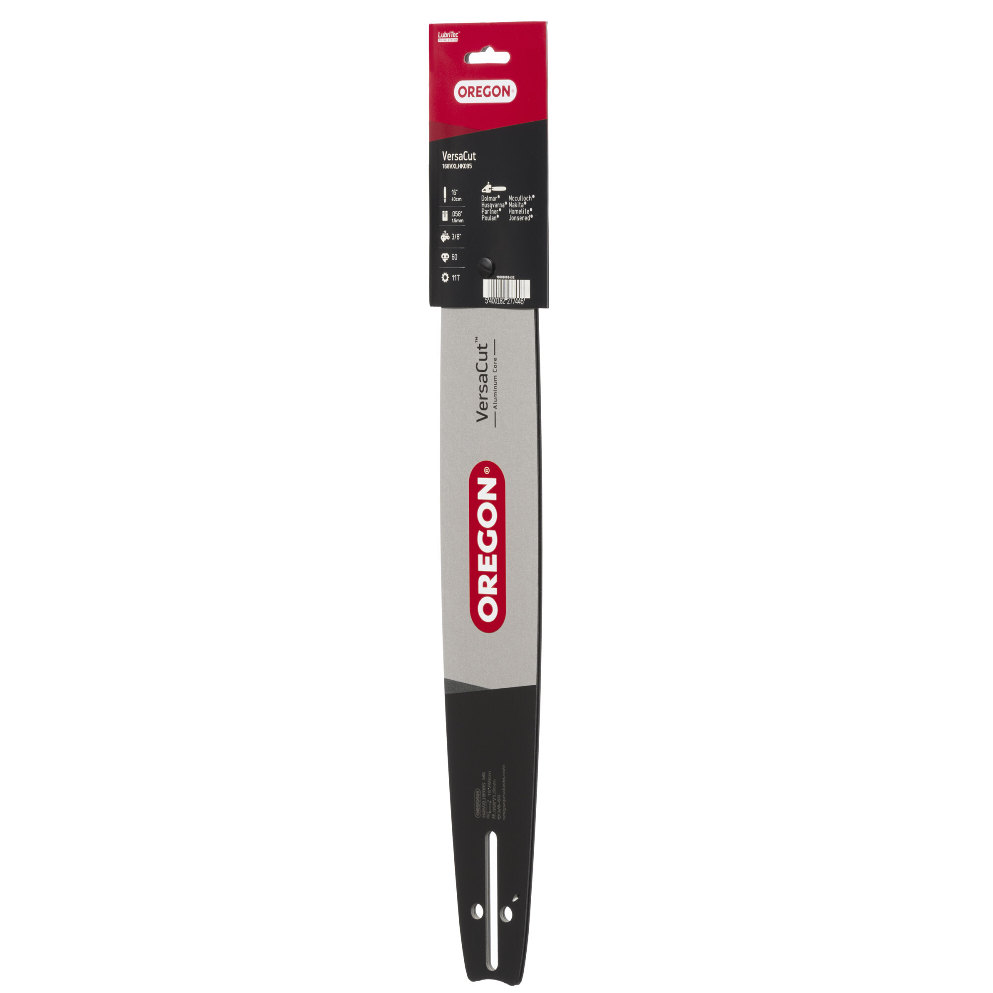 Oregon, VersaCut Chainsaw Guide Bar, Bar Length 16 in, Chain Pitch 3/8 in, Model# 168VXLHK095